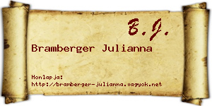 Bramberger Julianna névjegykártya